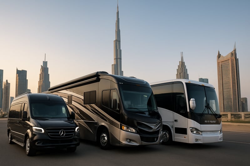 Luxury road travel vehicles in Dubai